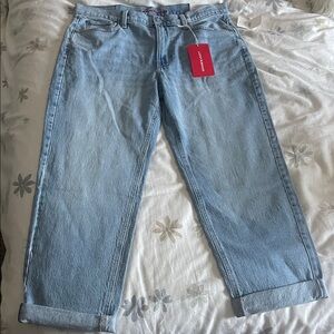 Lucky Brand Mid Rise Relaxed Straight Jeans - Light Blue